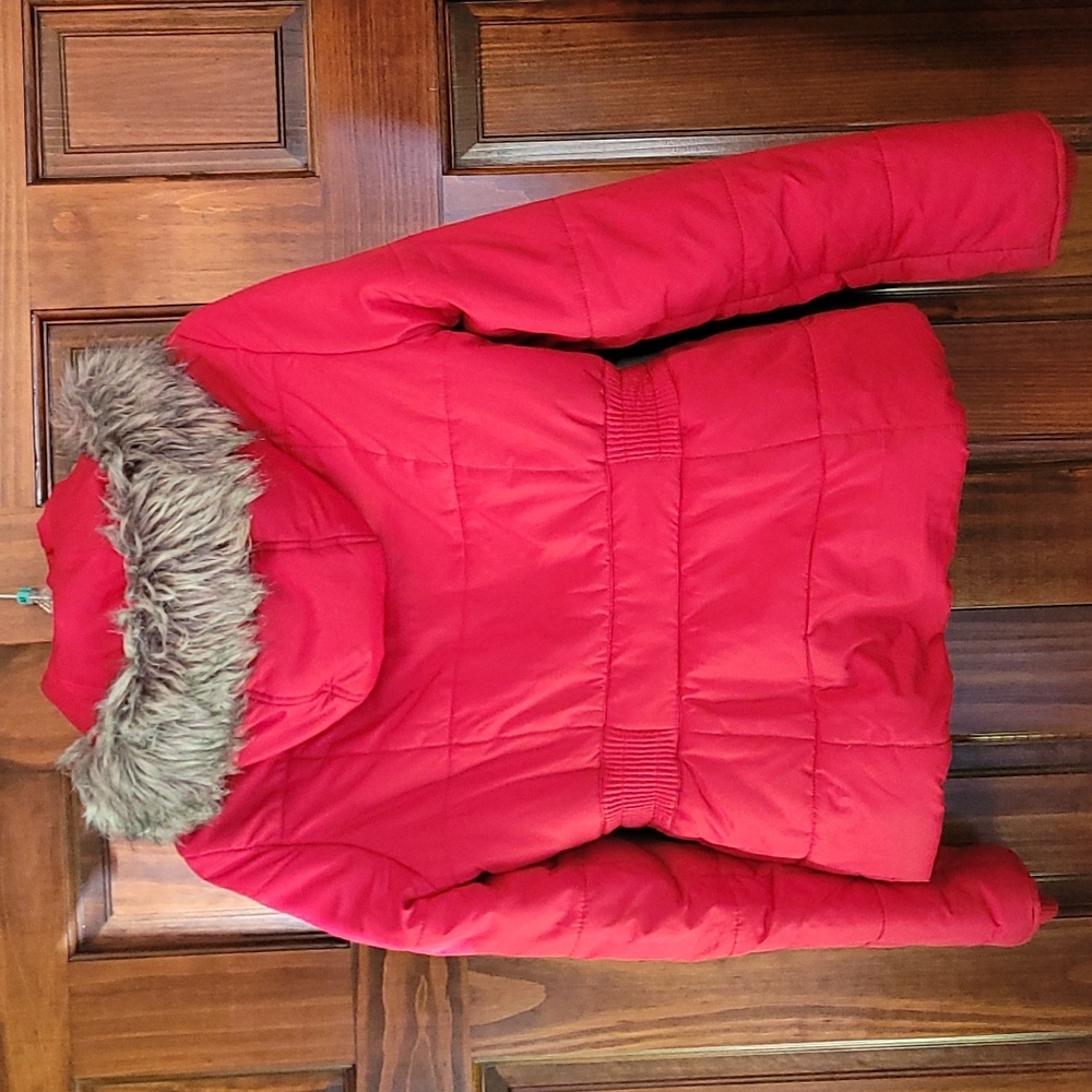 Aeropostale Juniors red medium winter puffer coat - Picture 3 of 11